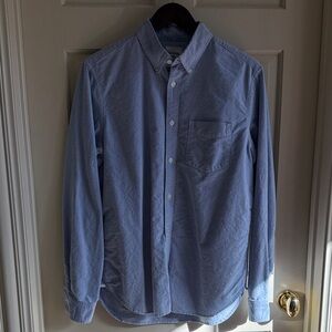 Men's GAP Blue Oxford Button-Down Shirt — Classic, Sz M, Flawless